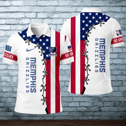 LIMITED EDITION - NEW CUSTOMIZED NBA13 MGR MEMPHIS GRIZZLIES POLO SHIRT