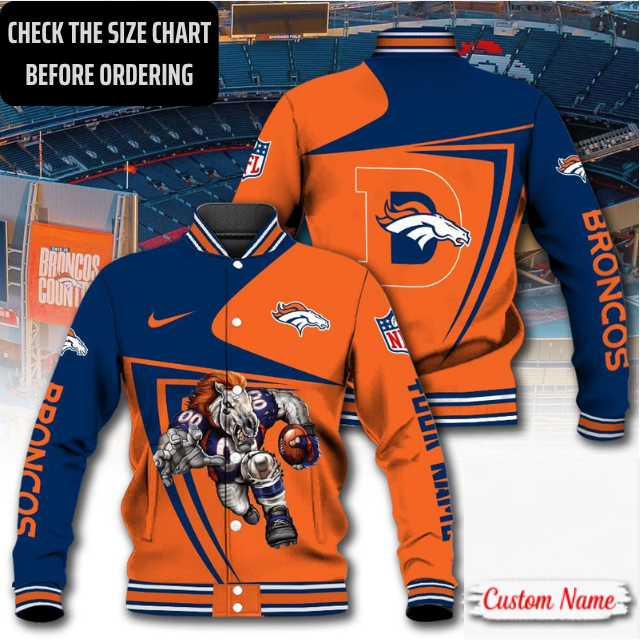 EXCLUSIVE EDITION - NEW CUSTOMIZED NFL13 DVB DENVER BRONCOS SATIN VARSITY & BASEBALL JACKET
