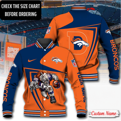 EXCLUSIVE EDITION - NEW CUSTOMIZED NFL13 DVB DENVER BRONCOS SATIN VARSITY & BASEBALL JACKET