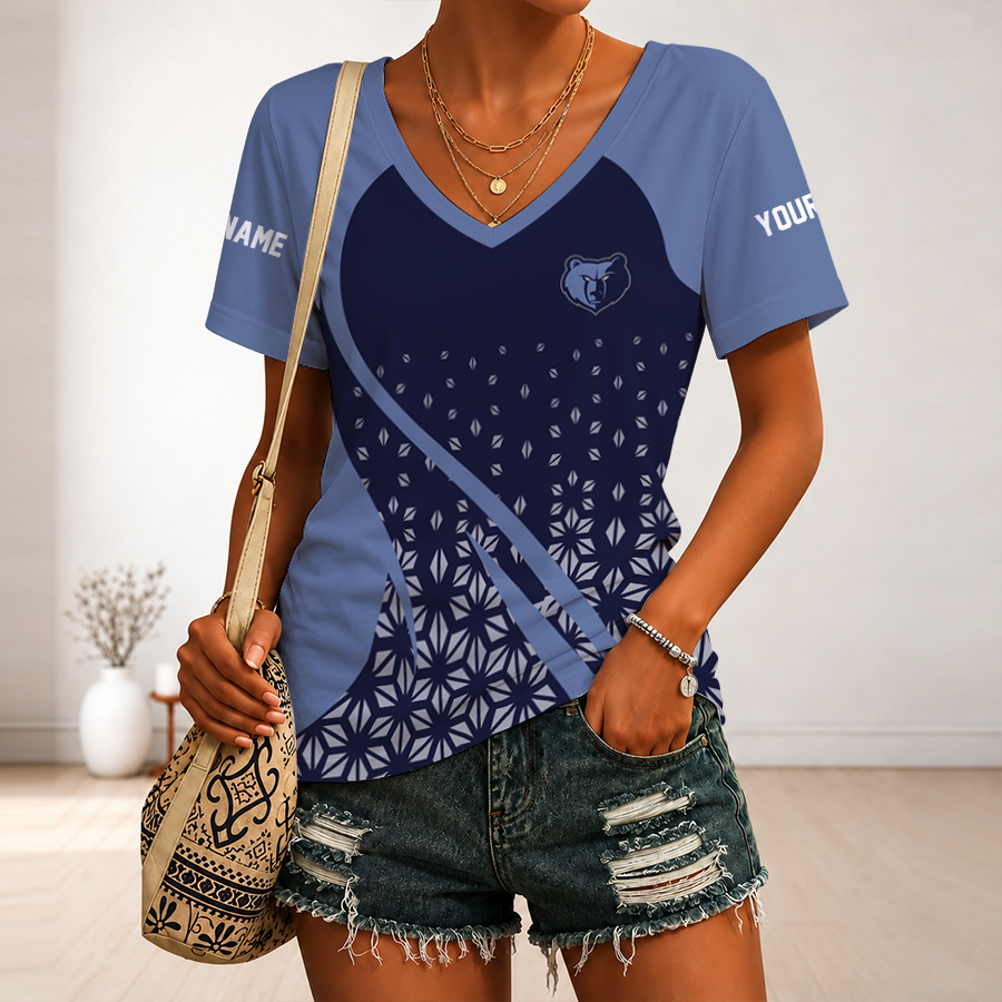 [HOT DEAL] NEW CUSTOMIZED NBA13 MGR MEMPHIS GRIZZLIES V-NECK FEMALE SHIRT