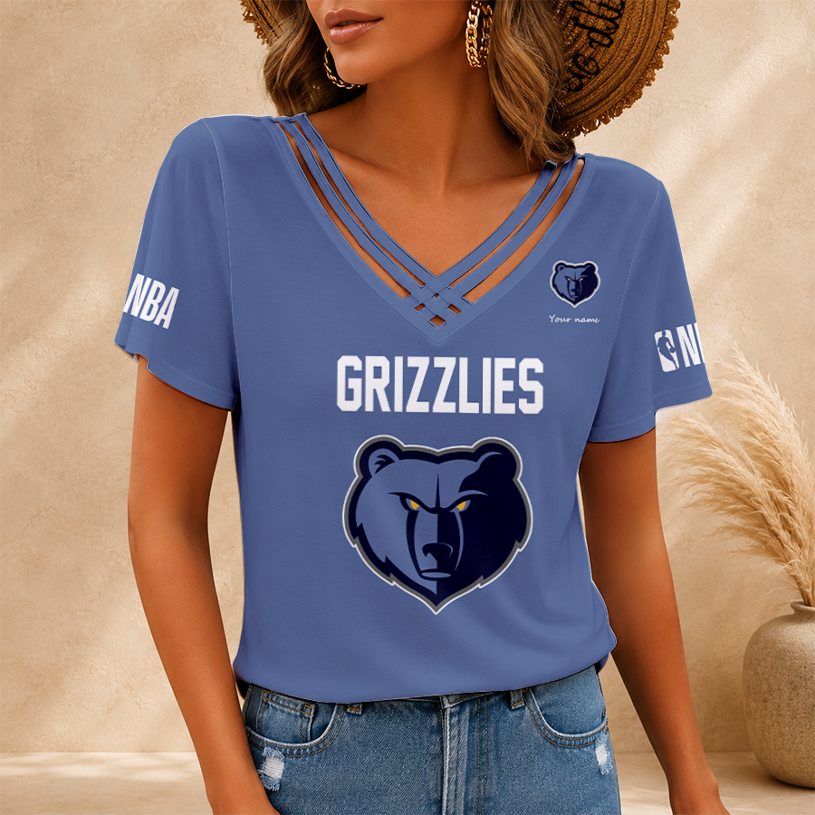 [HOT DEAL] NEW CUSTOMIZED NBA13 MGR MEMPHIS GRIZZLIES V-NECK SHIRT