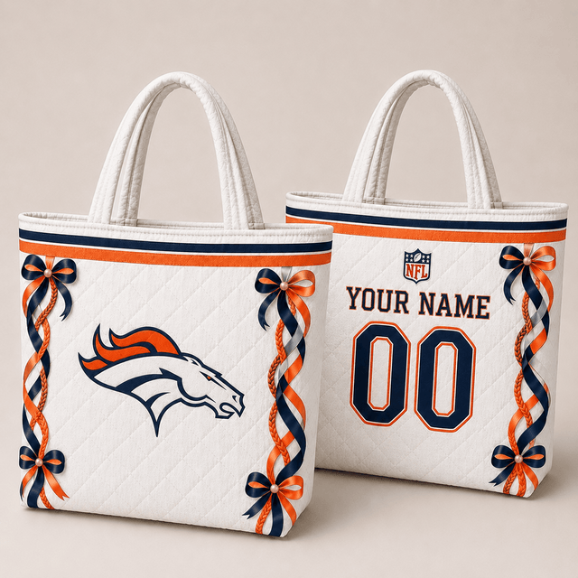 SPECIAL EDITION - NEW CUSTOMIZED NFL13 DVB DENVER BRONCOS QUILTED TOTE BAG