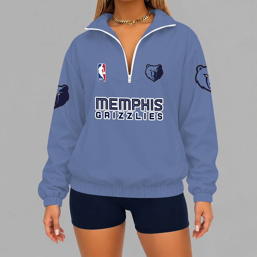 [HOT DEAL] NEW CUSTOMIZED NBA13 MGR MEMPHIS GRIZZLIES V-NECK ZIPPER SWEATSHIRT JACKET