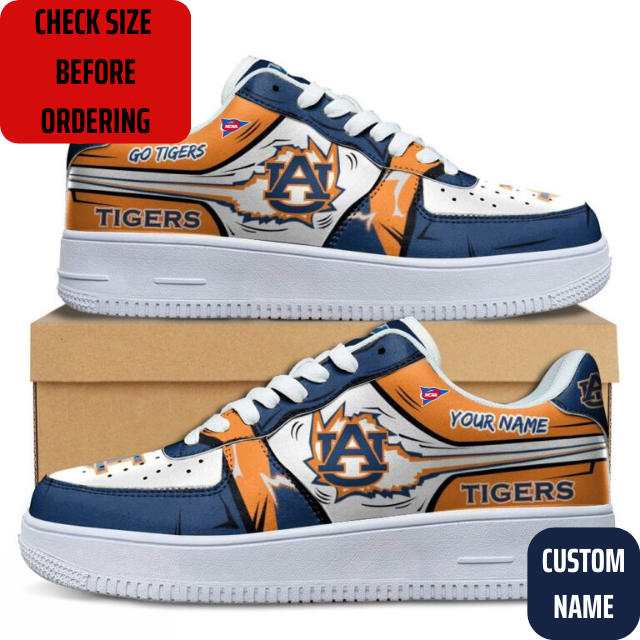 VIRAL EDITION - NEW CUSTOMIZED NCAA FBS13 ABT AUBURN TIGERS AF1 SHOES