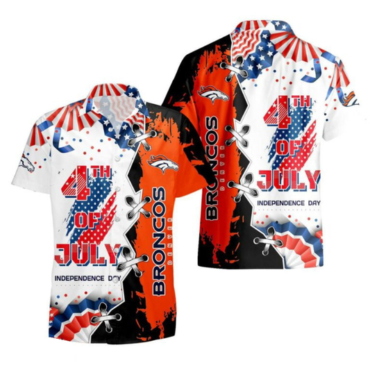 MEGA SALE - NEW CUSTOMIZED NFL13 DVB DENVER BRONCOS INDEPENDENCE DAY HAWAIIAN SHIRT