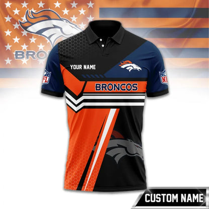 SPECIAL EDITION - NEW CUSTOMIZED NFL13 DVB DENVER BRONCOS POLO SHIRT, ZIP POLO SHIRT & T-SHIRTS