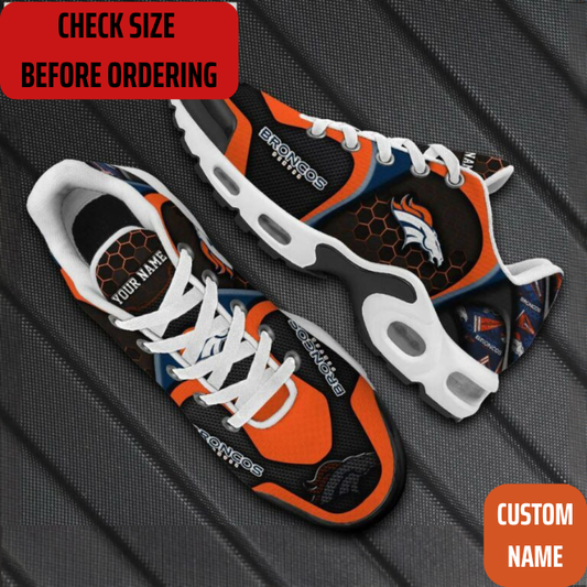 VIRAL EDITION - NEW CUSTOMIZED NFL13 DVB DENVER BRONCOS AIR MAX PLUS SNEAKERS