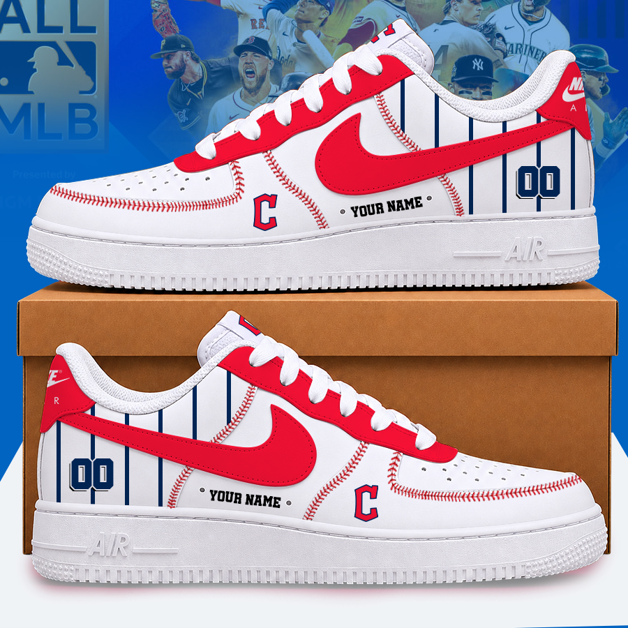 [FLASH SALE] NEW CUSTOMIZED MLB13 CGS CLEVELAND GUARDIANS AF1 SHOES