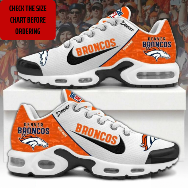 ELITE EDITION - NEW CUSTOMIZED NFL13 DVB DENVER BRONCOS AIR MAX PLUS SNEAKERS