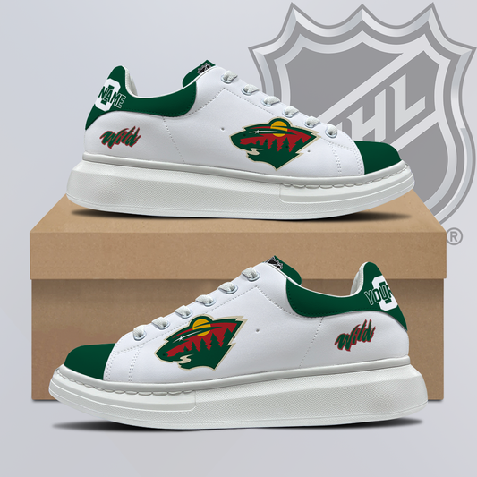 [SUPER SALE] NEW CUSTOMIZED NHL13 MNW MINNESOTA WILD MCQUEEN SHOES