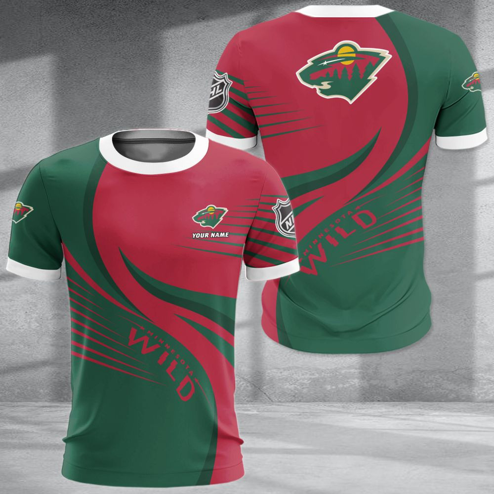 LIMITED EDITION - NEW CUSTOMIZED NHL13 MNW MINNESOTA WILD POLO SHIRT & T-SHIRTS