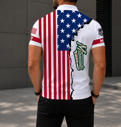 LIMITED EDITION - NEW CUSTOMIZED NHL13 MNW MINNESOTA WILD POLO SHIRT, ZIP POLO SHIRT & T-SHIRTS