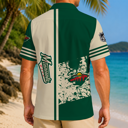 LIMITED EDITION - NEW CUSTOMIZED NHL13 MNW MINNESOTA WILD UNISEX HAWAIIAN SHIRT