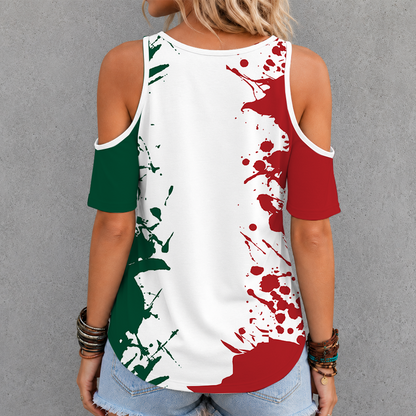 [SUPER SALE] NEW CUSTOMIZED NHL13 MNW MINNESOTA WILD CRISS CROSS V-NECK TOP