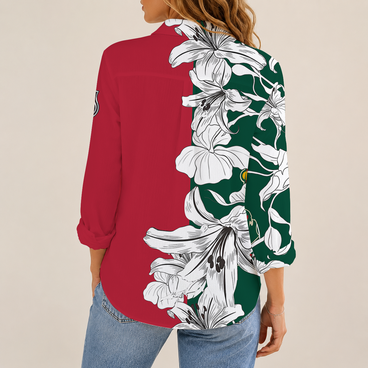 [SUPER SALE] NEW CUSTOMIZED NHL13 MNW MINNESOTA WILD WOMEN CASUAL SHIRT