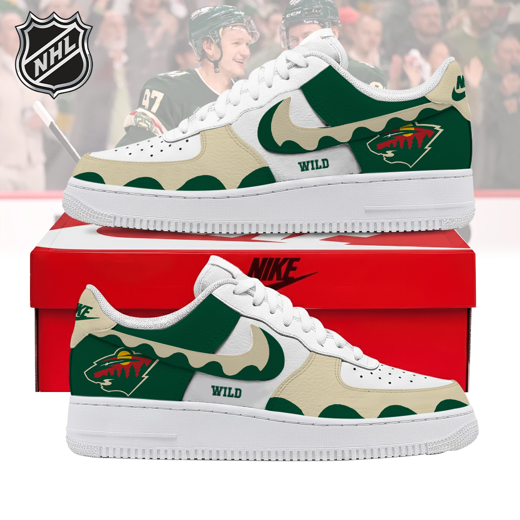 VIRAL EDITION - NEW CUSTOMIZED NHL13 MNW MINNESOTA WILD AF1 SHOES