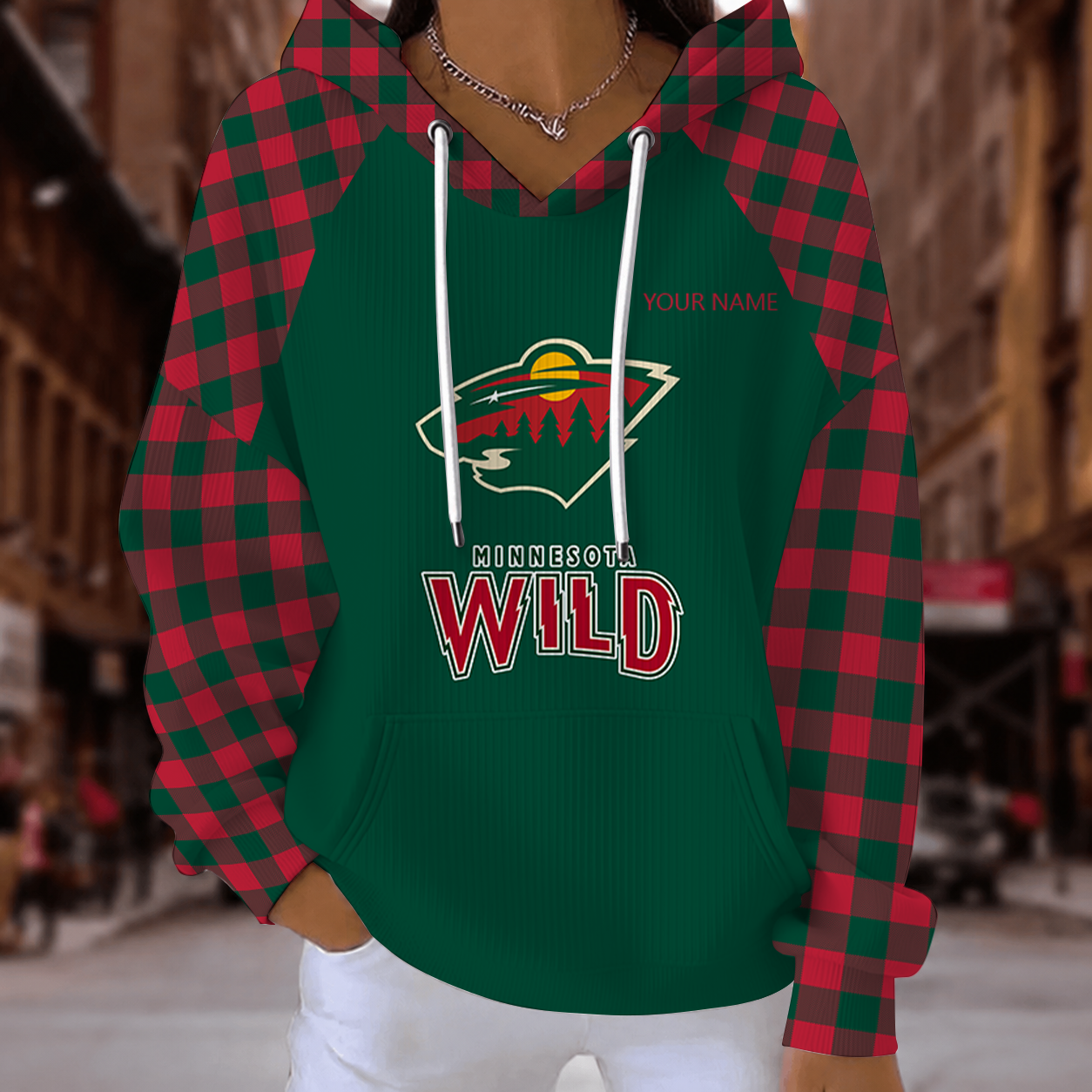 [SUPER SALE] NEW CUSTOMIZED NHL13 MNW MINNESOTA WILD RIBBED HOODIE & SWEATSHIRT