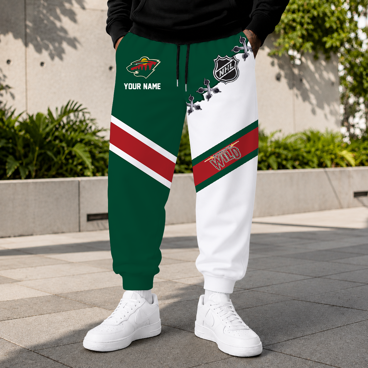 LIMITED EDITION - NEW CUSTOMIZED NHL13 MNW MINNESOTA WILD SWEATPANTS