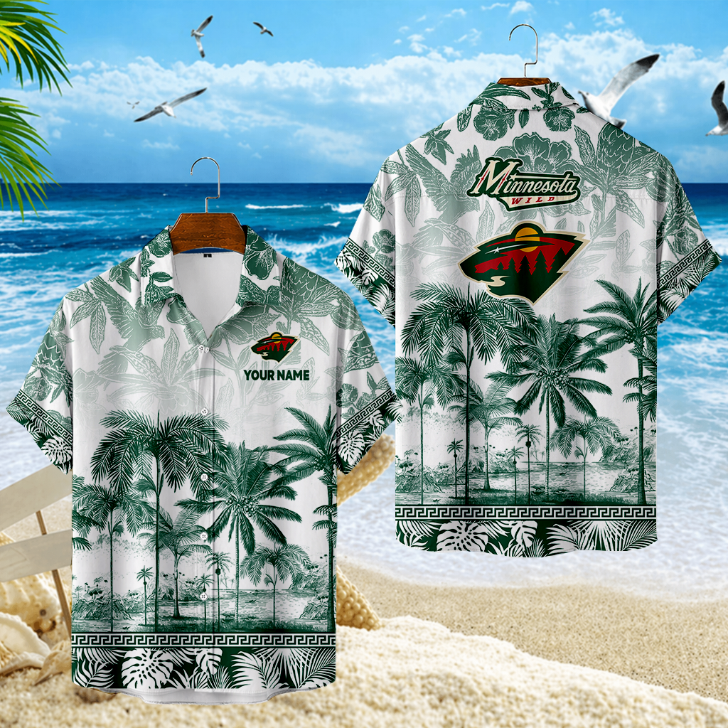 LIMITED EDITION - NEW CUSTOMIZED NHL13 MNW MINNESOTA WILD UNISEX HAWAIIAN SHIRT