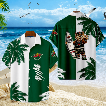 LIMITED EDITION - NEW CUSTOMIZED NHL13 MNW MINNESOTA WILD UNISEX HAWAIIAN SHIRT