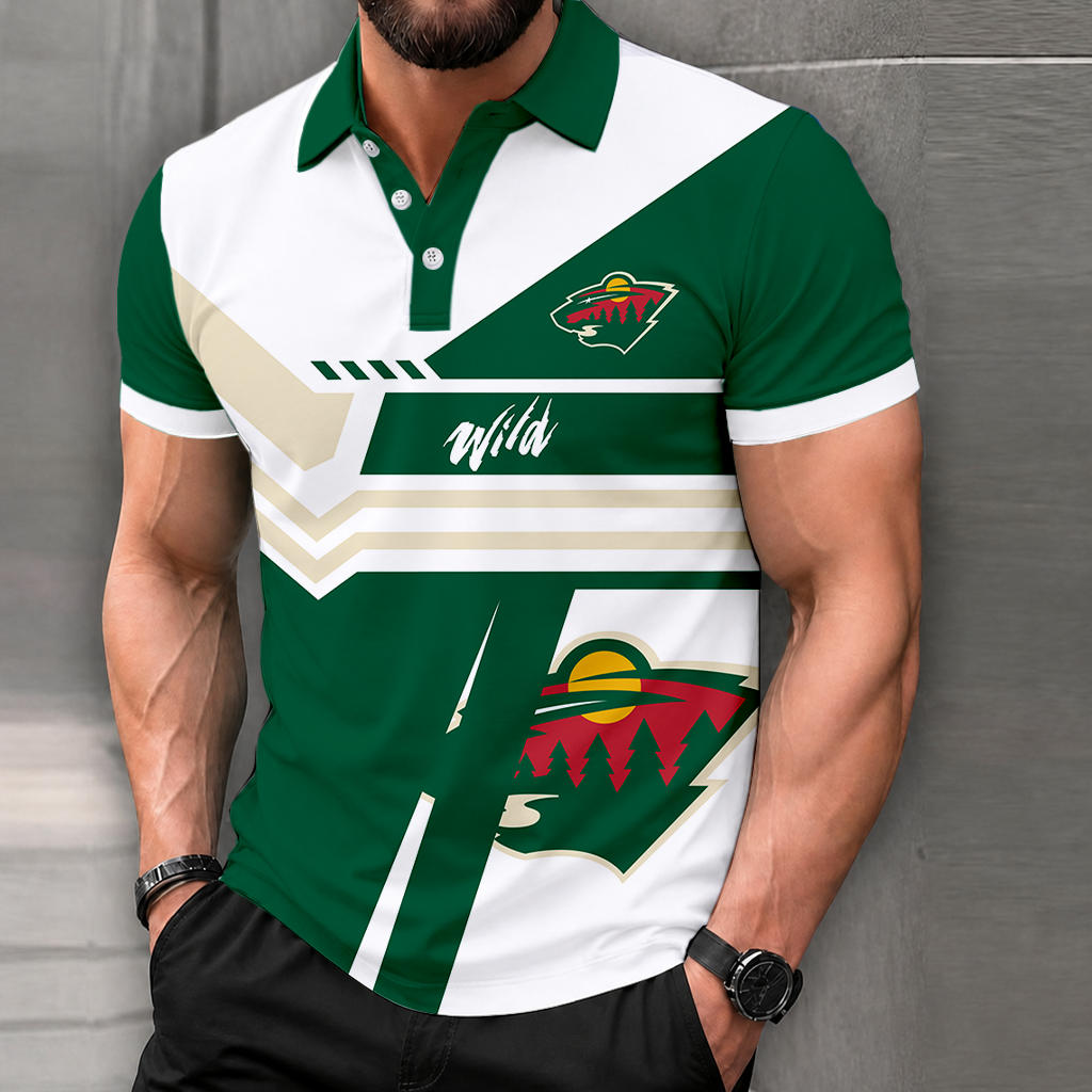 LIMITED EDITION - NEW CUSTOMIZED NHL13 MNW MINNESOTA WILD POLO SHIRT, ZIP POLO SHIRT & T-SHIRTS