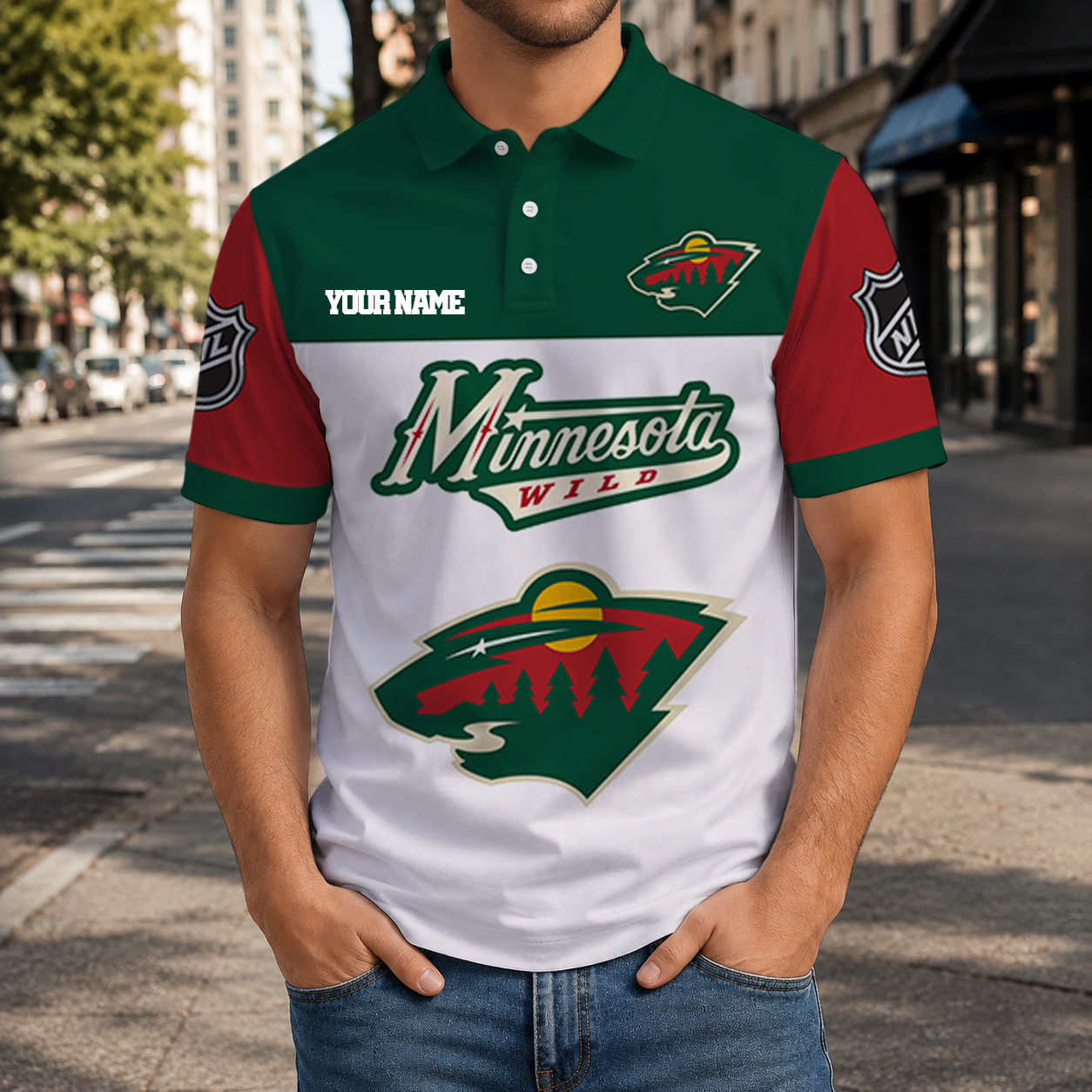 EXCLUSIVE EDITION - NEW CUSTOMIZED NHL13 MNW MINNESOTA WILD T-SHIRT, POLO SHIRT, ZIP POLO SHIRT, SWEATSHIRT, HOODIE & ZIP HOODIE