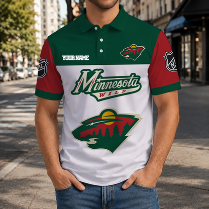 EXCLUSIVE EDITION - NEW CUSTOMIZED NHL13 MNW MINNESOTA WILD T-SHIRT, POLO SHIRT, ZIP POLO SHIRT, SWEATSHIRT, HOODIE & ZIP HOODIE