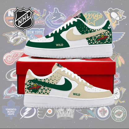 LIMITED EDITION - NEW CUSTOMIZED NHL13 MNW MINNESOTA WILD AF1 SHOES