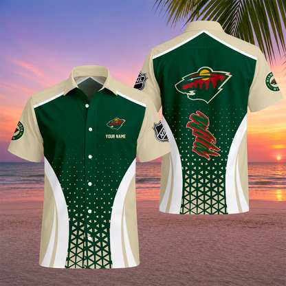LIMITED EDITION - NEW CUSTOMIZED NHL13 MNW MINNESOTA WILD UNISEX HAWAIIAN SHIRT