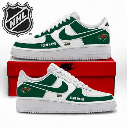 LIMITED EDITION - NEW CUSTOMIZED NHL13 MNW MINNESOTA WILD AF1 SHOES
