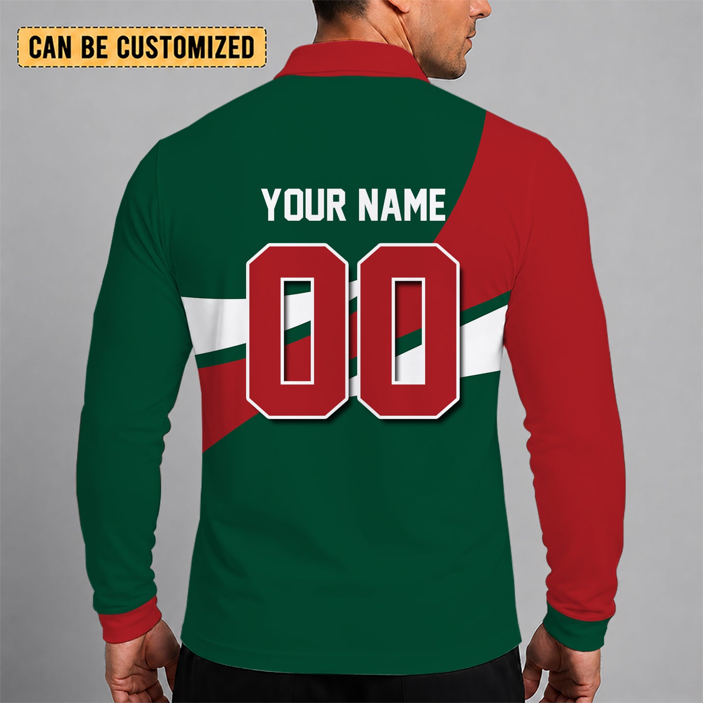 [SUPER SALE] NEW CUSTOMIZED NHL13 MNW MINNESOTA WILD MEN LONG SLEEVE POLO