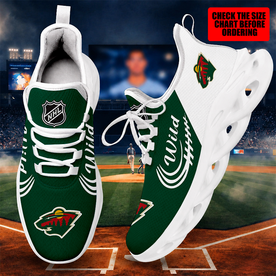 [SUPER SALE ] NEW CUSTOMIZED NHL13 MNW MINNESOTA WILD MAX SOUL SHOES