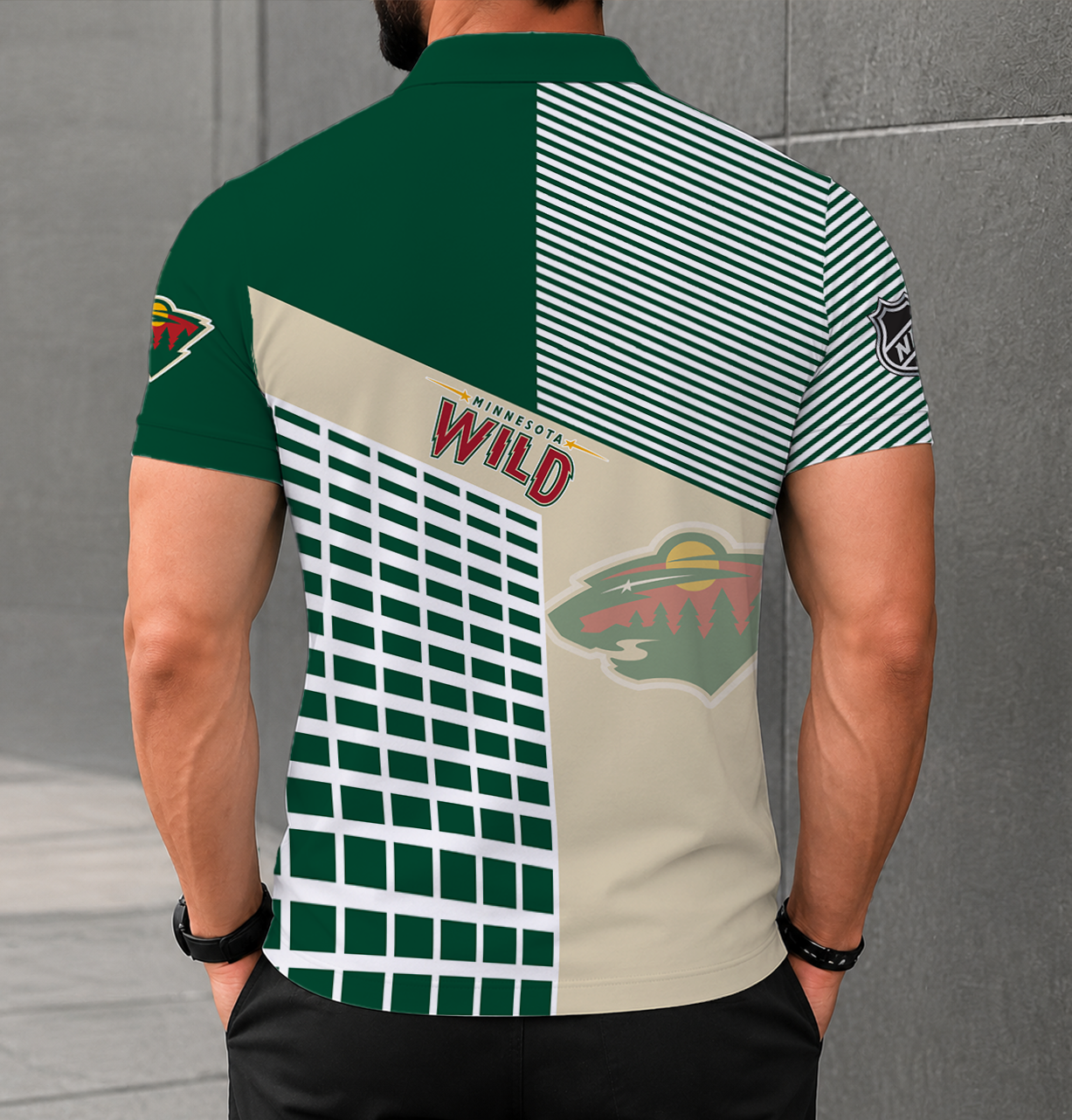 VIRAL EDITION - NEW CUSTOMIZED NHL13 MNW MINNESOTA WILD POLO SHIRT