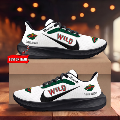 [SUPER SALE] NEW CUSTOMIZED NHL13 MNW MINNESOTA WILD ROAD RUNNING SHOES
