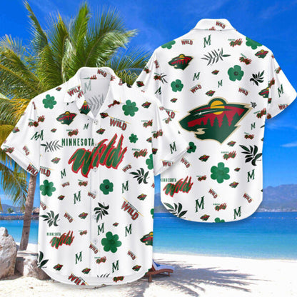 LIMITED EDITION - NEW CUSTOMIZED NHL13 MNW MINNESOTA WILD UNISEX HAWAIIAN SHIRT
