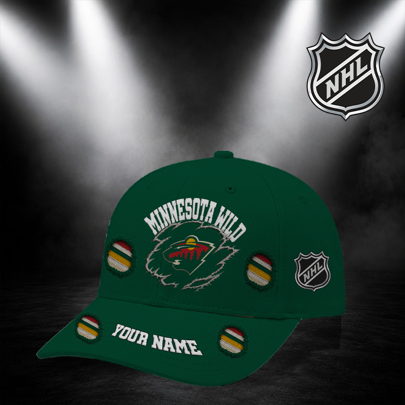 [SUPER SALE] NEW CUSTOMIZED NHL13 MNW MINNESOTA WILD CLASSIC CAP
