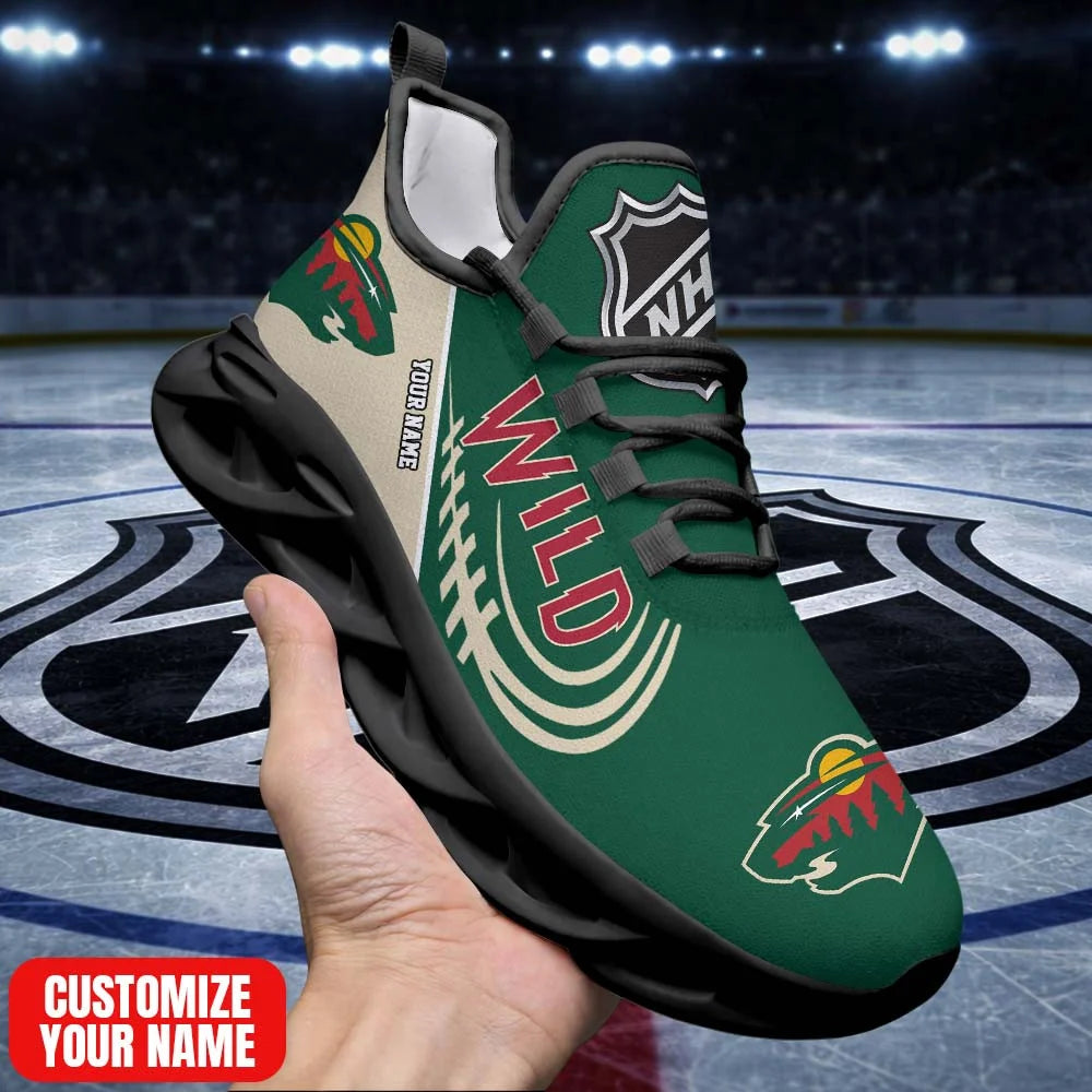 [SUPER SALE] NEW CUSTOMIZED NHL13 MNW MN WILD PREMIUM CLUNKY SNEAKERS