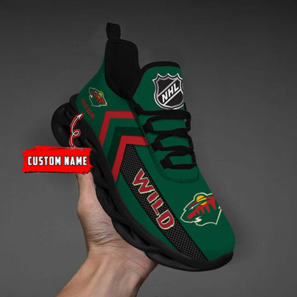 [SUPER SALE ] NEW CUSTOMIZED NHL13 MNW MINNESOTA WILD MAX SOUL SHOES
