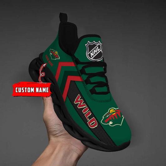 [SUPER SALE ] NEW CUSTOMIZED NHL13 MNW MINNESOTA WILD MAX SOUL SHOES