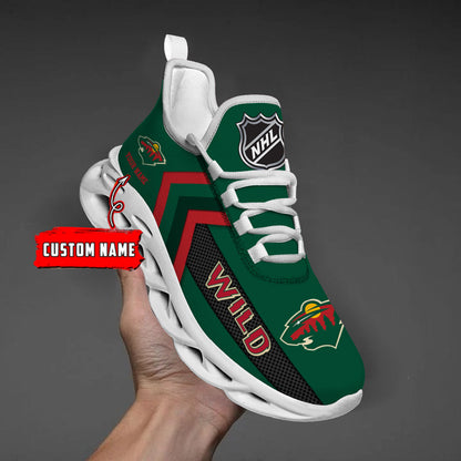 [SUPER SALE ] NEW CUSTOMIZED NHL13 MNW MINNESOTA WILD MAX SOUL SHOES