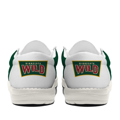 LIMITED EDITION - NEW CUSTOMIZED NHL13 MNW MINNESOTA WILD LOAFER SHOES