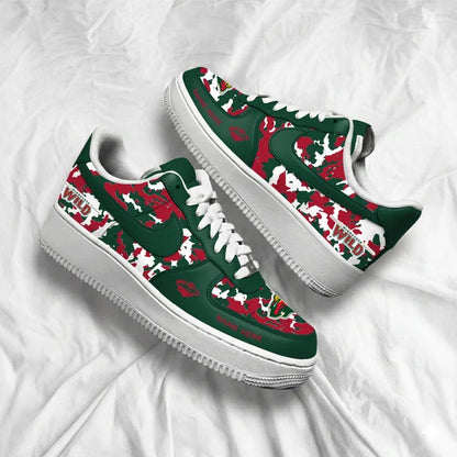 [SUPER SALE] NEW CUSTOMIZED NHL13 MNW MINNESOTA WILD AF1 SHOES