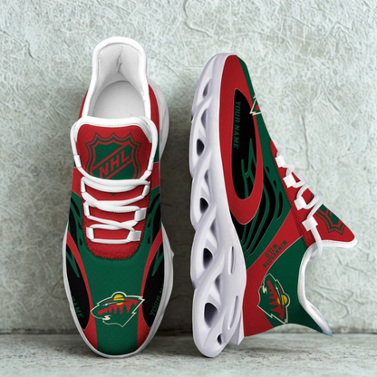 [SUPER SALE ] NEW CUSTOMIZED NHL13 MNW MINNESOTA WILD MAX SOUL SHOES
