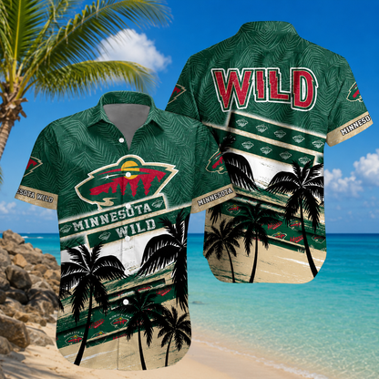 LIMITED EDITION - NEW CUSTOMIZED NHL13 MNW MINNESOTA WILD UNISEX HAWAIIAN SHIRT