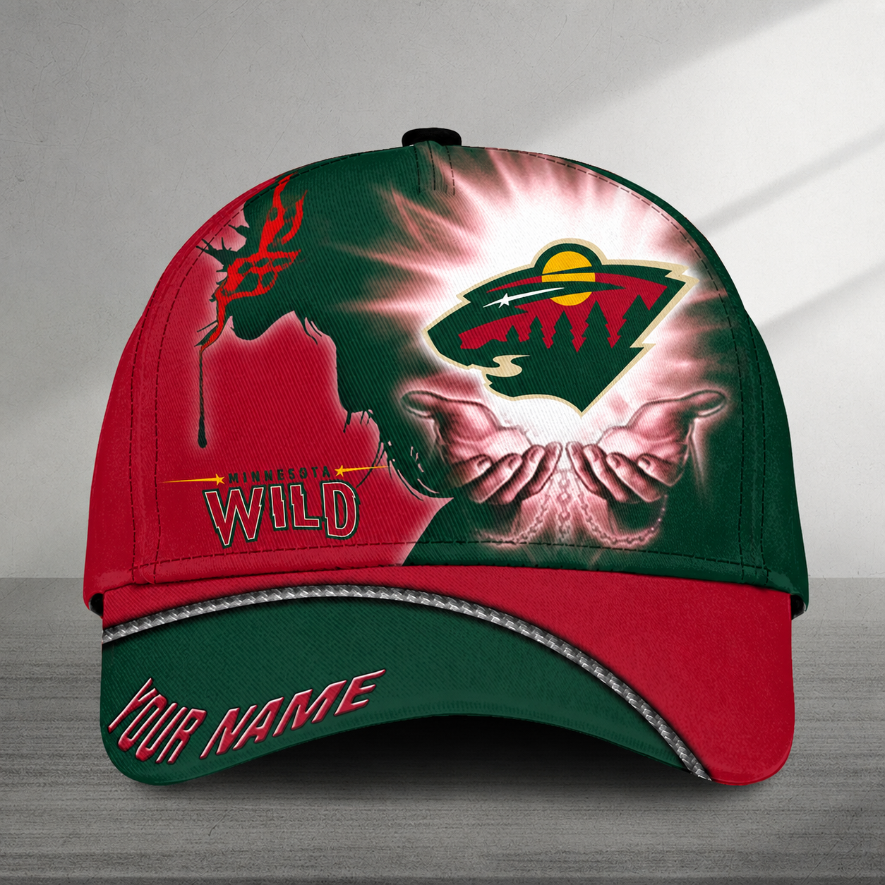LIMITED EDITION - NEW CUSTOMIZED NHL13 MNW MINNESOTA WILD CLASSIC CAP