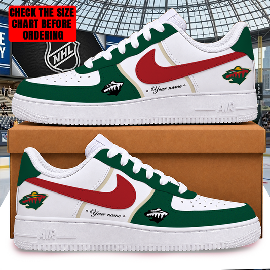 LIMITED EDITION - NEW CUSTOMIZED NHL13 MNW MINNESOTA WILD AF1 SHOES