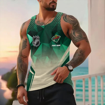 [SUPER SALE] NEW CUSTOMIZED NHL13 MNW MINNESOTA WILD UNISEX TANK TOP