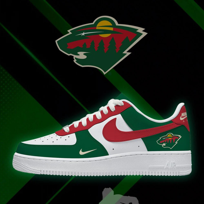 LIMITED EDITION - NEW CUSTOMIZED NHL13 MNW MINNESOTA WILD AF1 SHOES