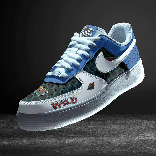 LIMITED EDITION - NEW CUSTOMIZED NHL13 MNW MINNESOTA WILD AF1 SHOES