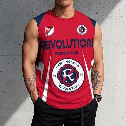 LIMITED EDITION - NEW CUSTOMIZED MLS13 NER NE REVOLUTION TANK TOP & GYM SHIRT